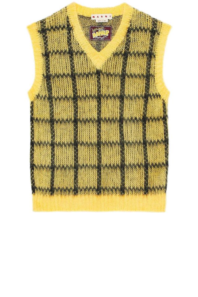 Mens Windowpane Plaid Knit Vest Product Image