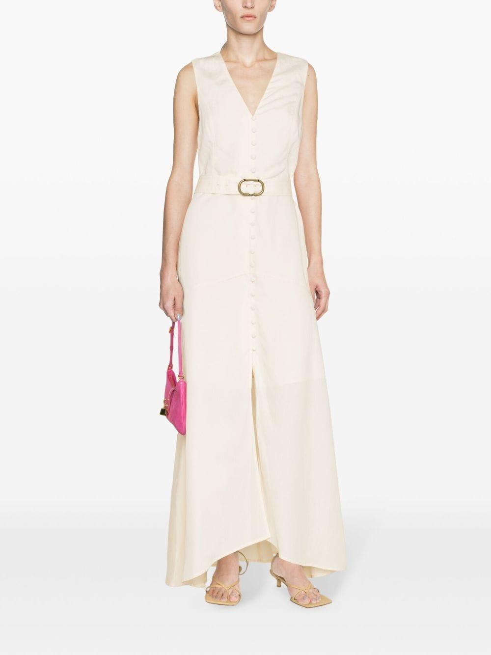 V-neck buttoned maxi dress Product Image