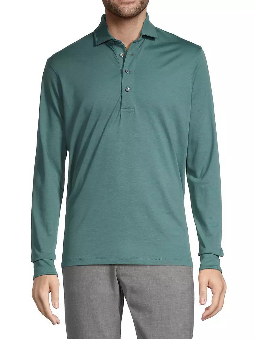 Omaha Long-Sleeve Polo Shirt Product Image