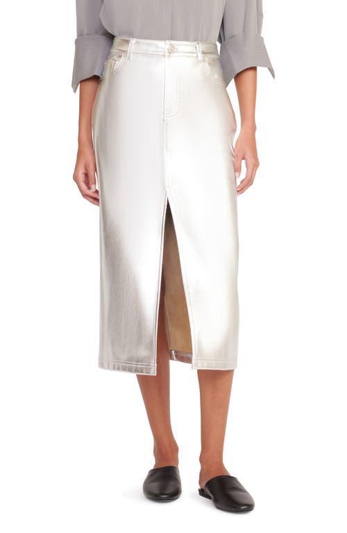 Womens Oaklyn Metallic Midi-Skirt Product Image