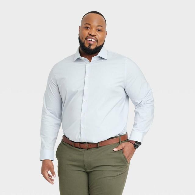 Mens Big & Tall Performance Dress Long Sleeve Button-Down Shirt - Goodfellow & Co Gray 4XL Product Image