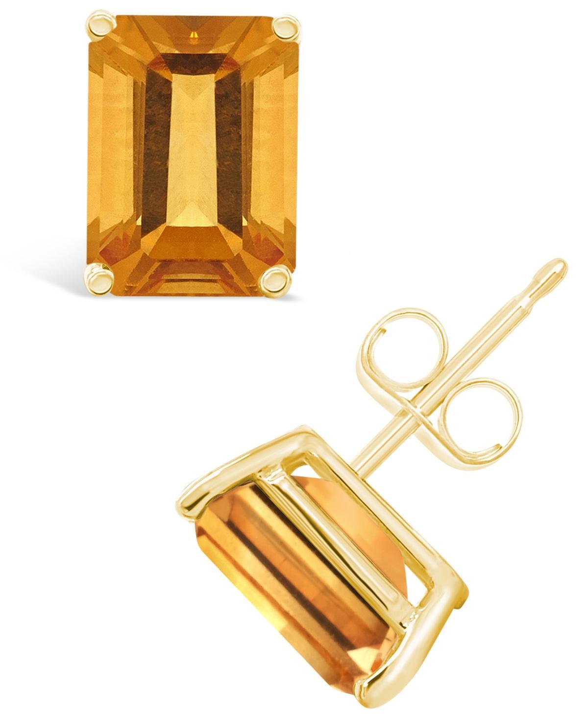 Citrine (3-1/5 ct. t.w.) Stud Earrings in 14K Yellow Gold or 14K White Gold Product Image