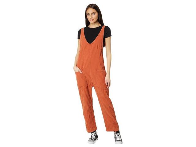 Free People High Roller Cord Jumpsuit (Sunburn) Women's Jumpsuit & Rompers One Piece Product Image