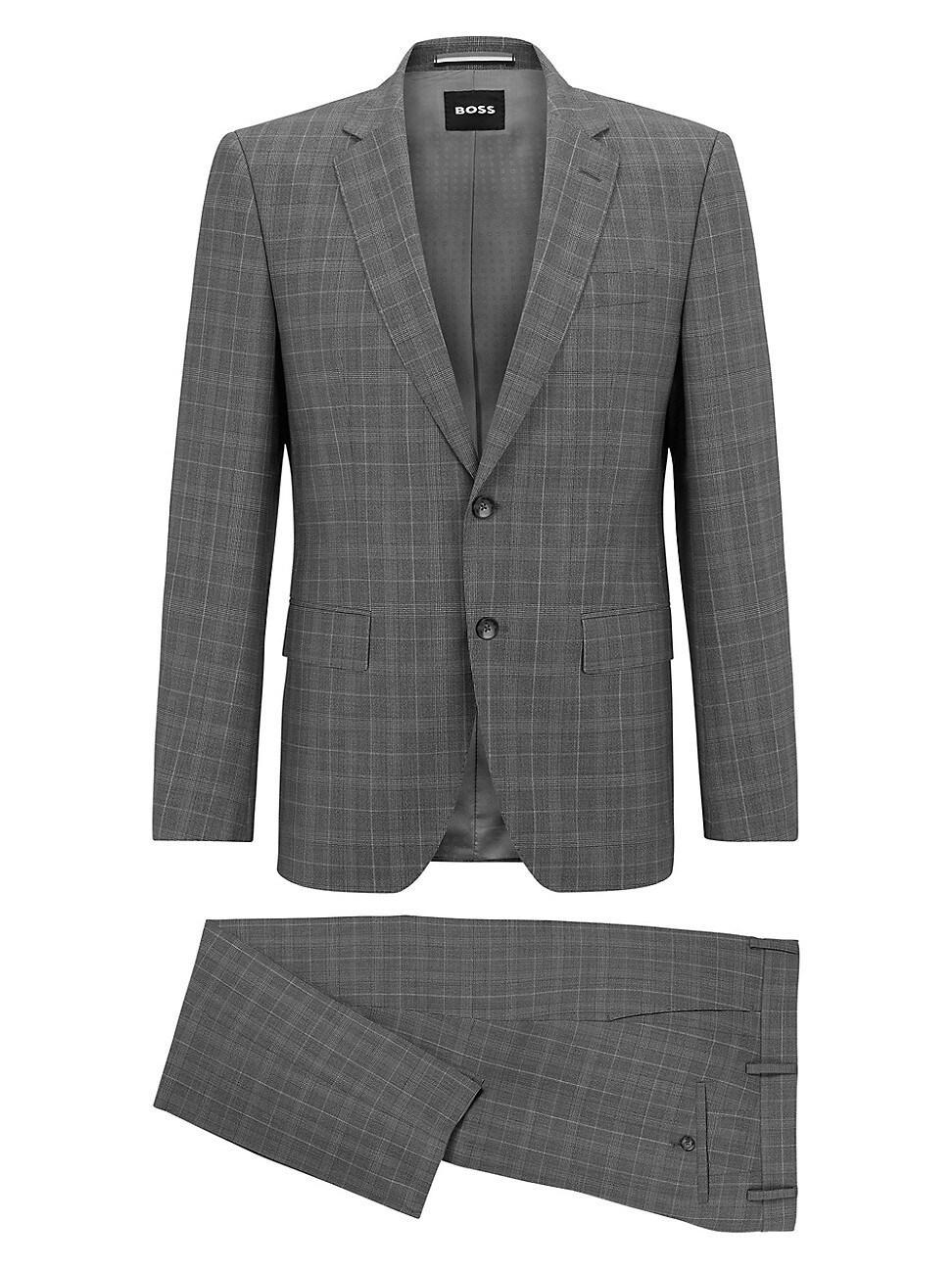 Mens Slim-Fit Suit in Micro-Patterned Performance Stretch Cloth Product Image