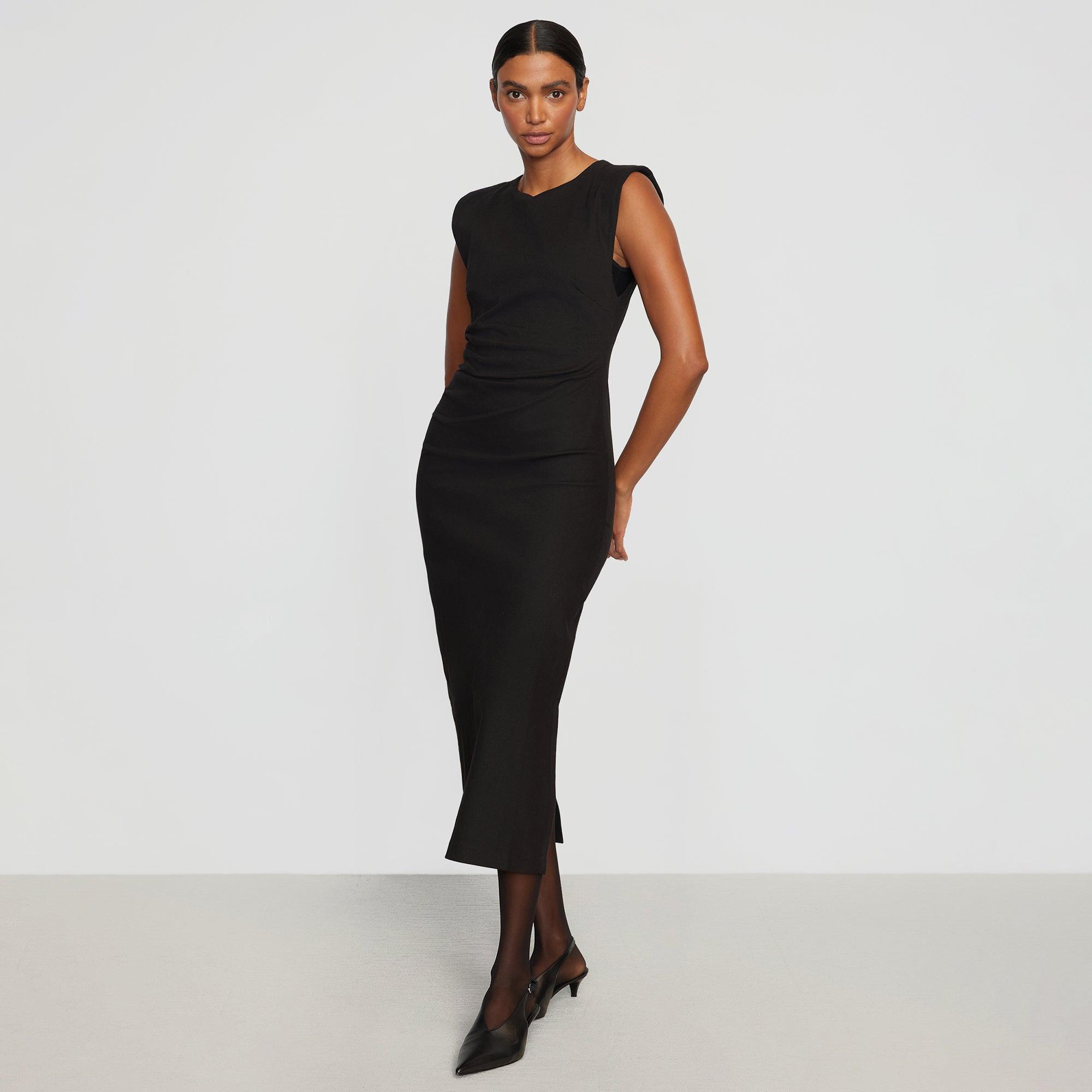 Iman Split-Hem Cotton Twill Dress product image