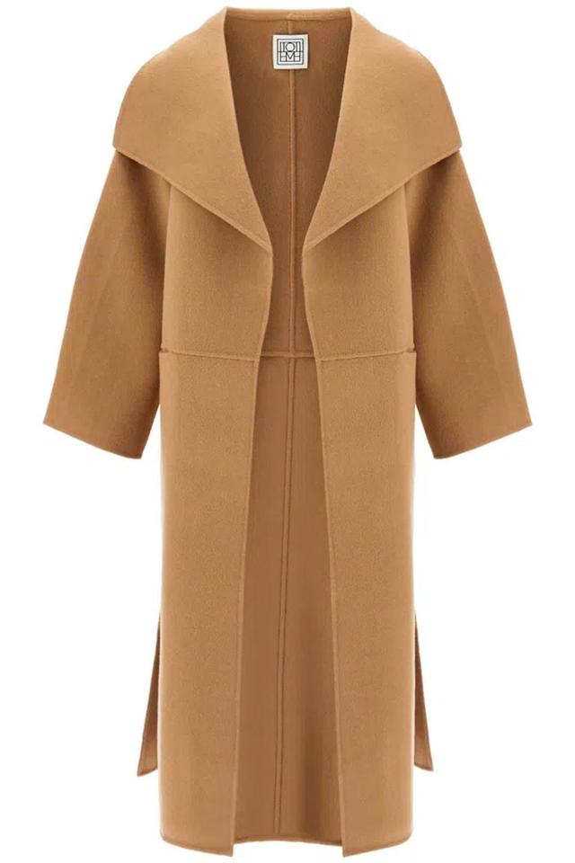 Signature Wool-cashmere Coat In Brown Product Image