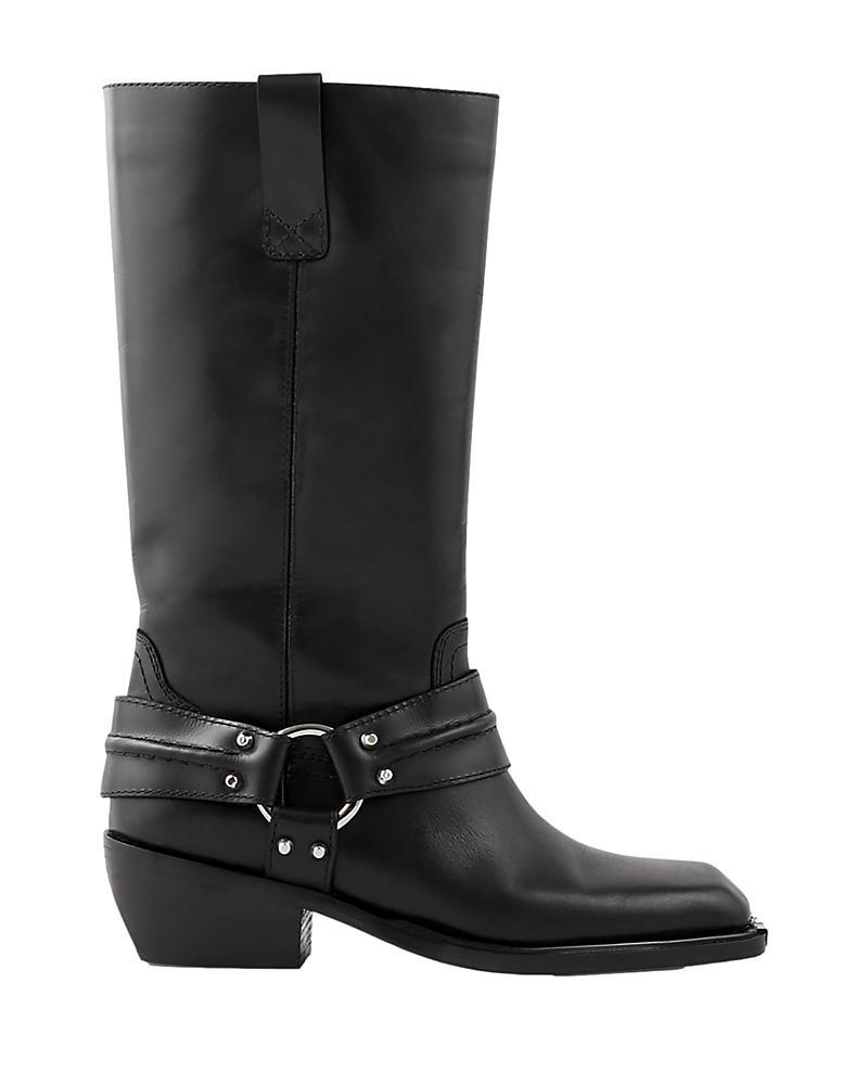 Sandro Womens Sixten Square Toe Biker Style Boots Product Image