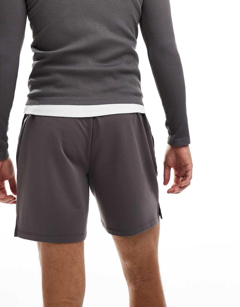 ASOS 4505 mesh panel training short in charcoal Product Image