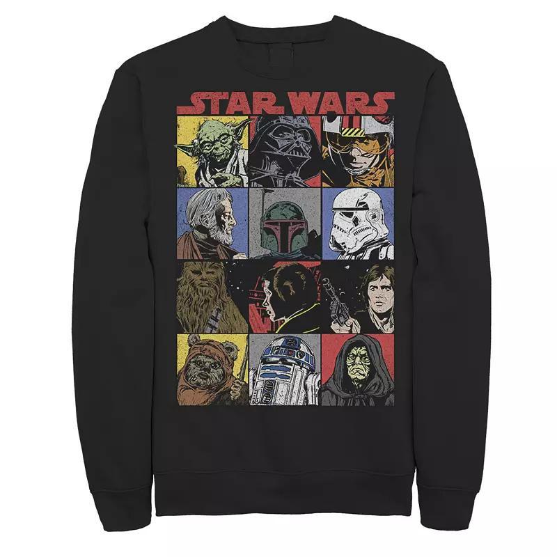 Mens Star Wars Comic Strip Cartoon Group Sweatshirt Product Image