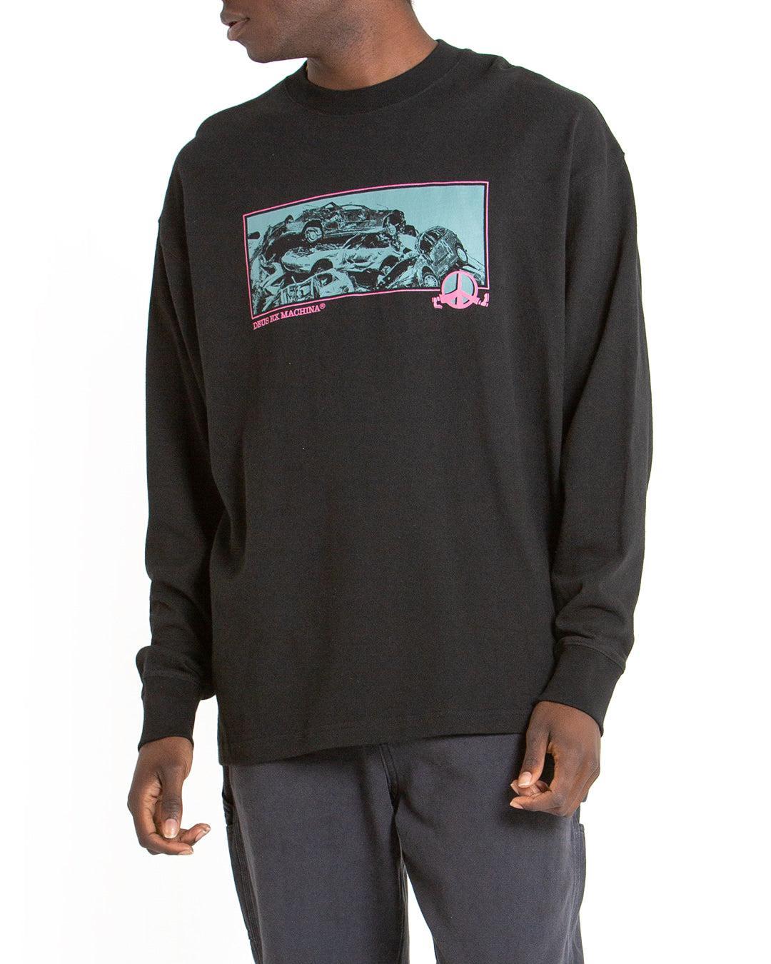 Piece Of Scrap Long Sleeve Tee - Black Product Image