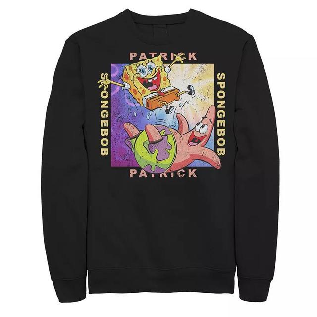 Mens Spongebob SquarePants Patrick Square Wrap Around Sweatshirt Black Product Image