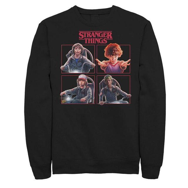 Mens Stranger Things Group Shot Box Up Logo Sweatshirt Product Image