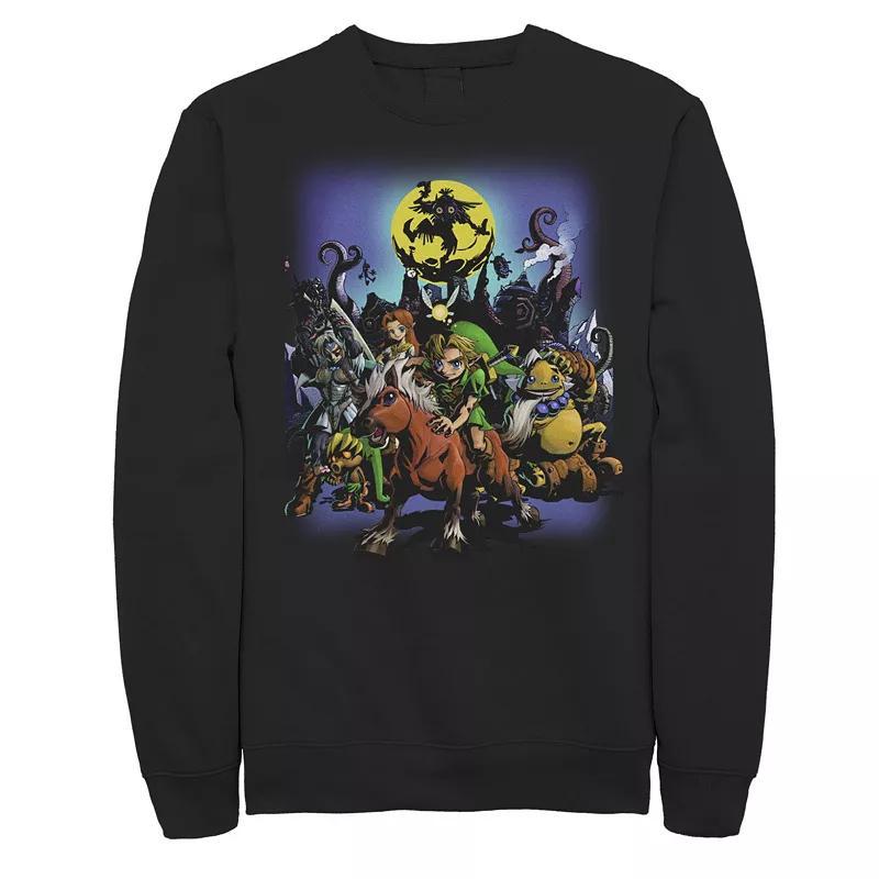 Big & Tall The Legend of Zelda: Majoras Mask Videogame Cover Fleece Sweatshirt, Mens Product Image