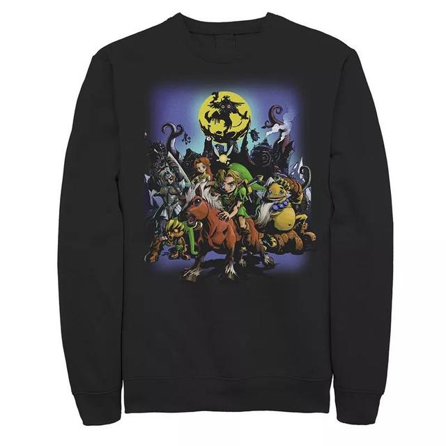 Big & Tall The Legend of Zelda: Majoras Mask Videogame Cover Fleece Sweatshirt, Mens Product Image