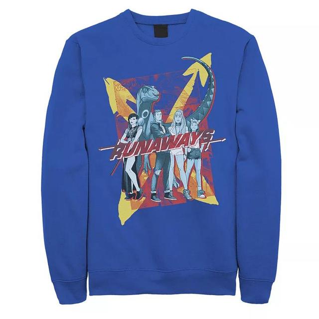 Mens Marvel Runaways Group Shot Graphic Fleece Pullover Product Image