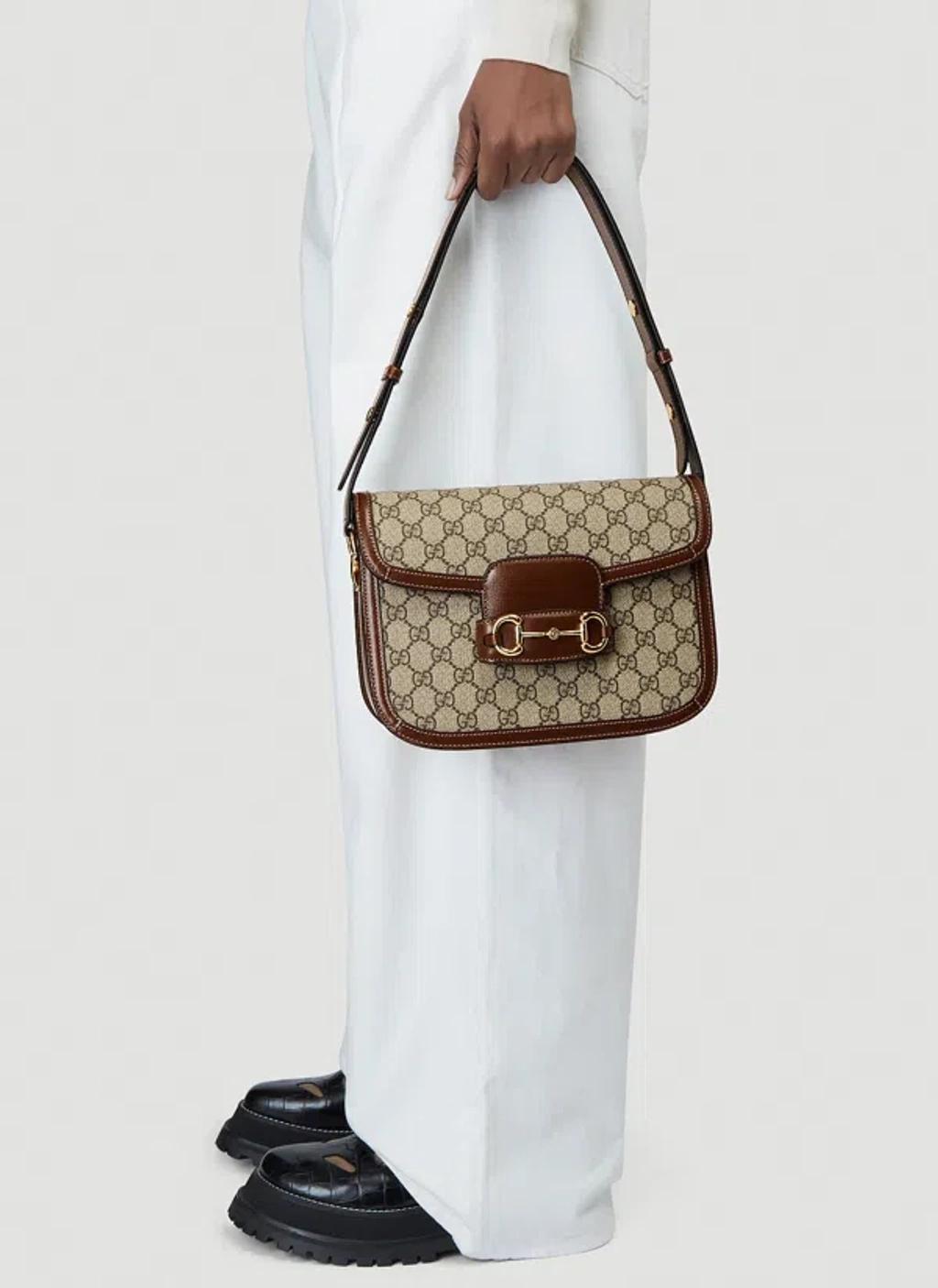 GUCCI Horsebit 1955 Mini Shoulder Bag In Brown Product Image