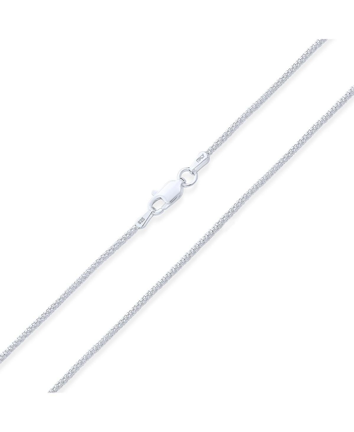 Bling Jewelry Slender 3mm Bali Style .925 Sterling Silver Caviar Coreana Popcorn Chain Necklace for Women Product Image