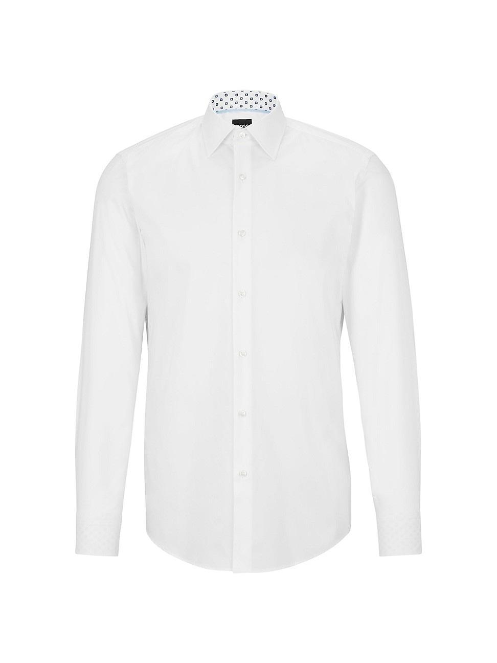 Mens Slim-Fit Shirt In Easy-Iron Cotton Poplin Product Image