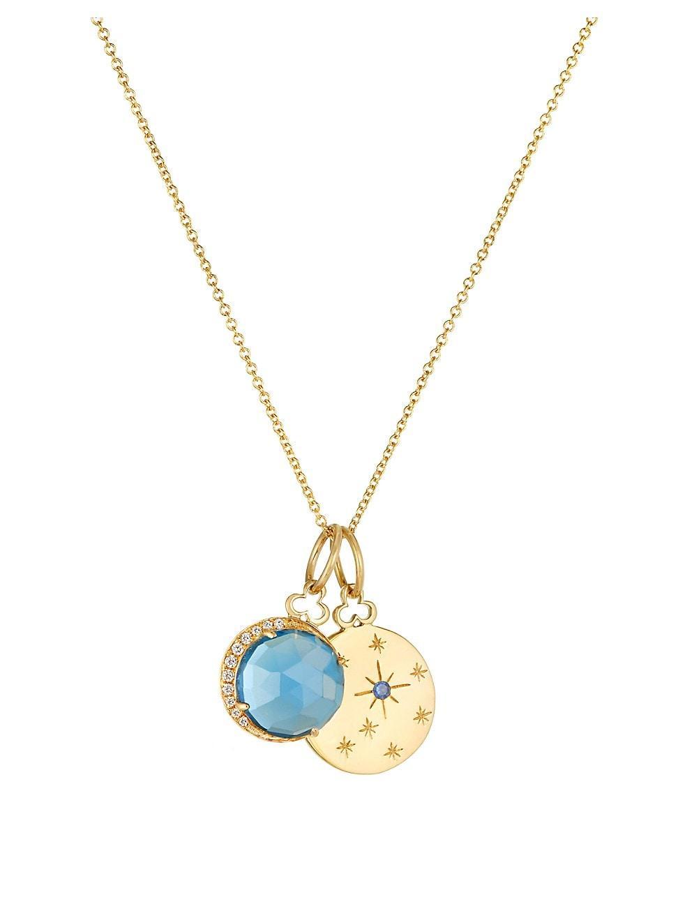 Womens 14K & 18K Gold, Diamond & Gemstone Birthstone Necklace Product Image