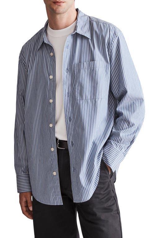 Madewell Big Easy Stripe Long Sleeve Cotton Button-Up Shirt Product Image