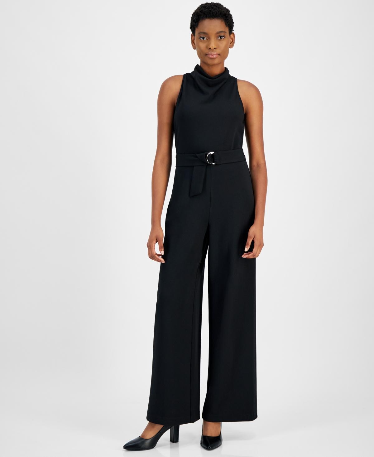 Anne Klein Womens Cowlneck Wide-Leg Jumpsuit Product Image