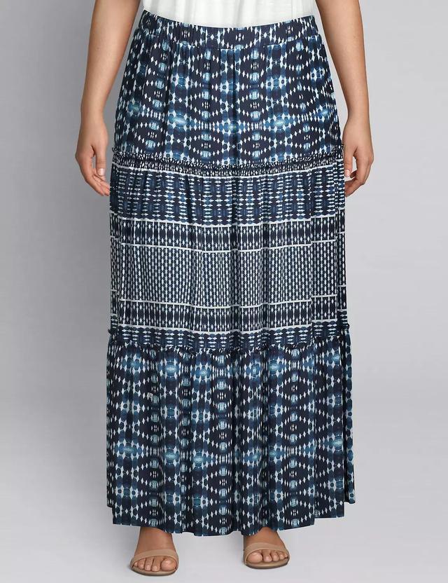 Tiered Printed Midi Skirt Product Image