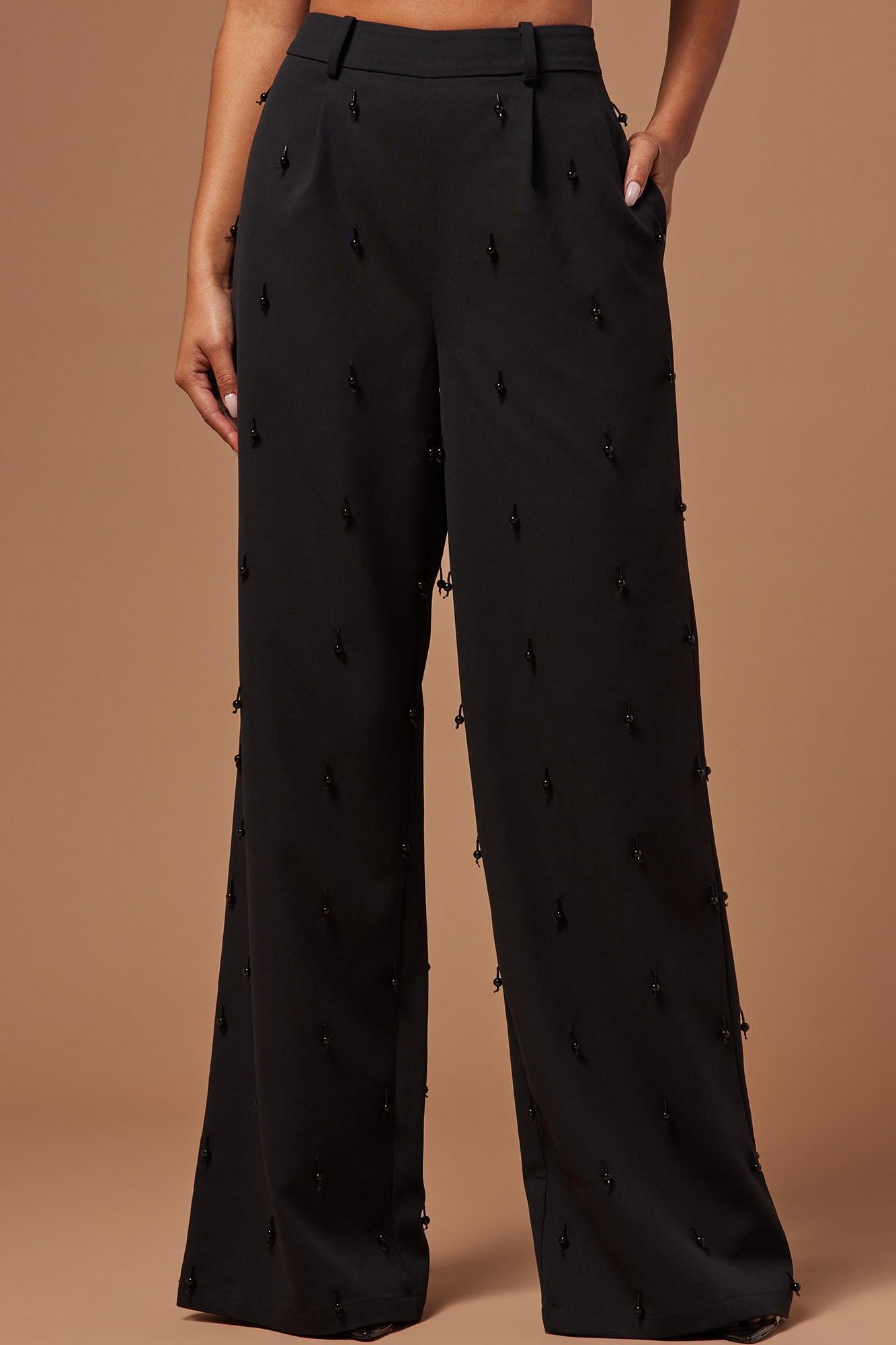 Rayah Embellished Pant - Black Product Image