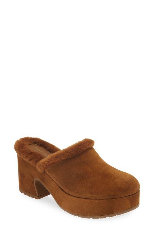 GIANVITO ROSSI Suede Block-heel Platform Mules In Brown Product Image