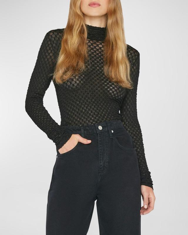 Mesh Turtleneck Product Image