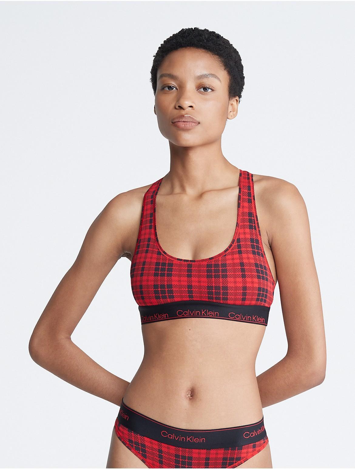 Calvin Klein Womens Modern Cotton Holiday Unlined Bralette - Red - XS Product Image