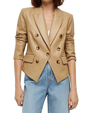 Womens Cooke Faux Leather Dickey Jacket Product Image