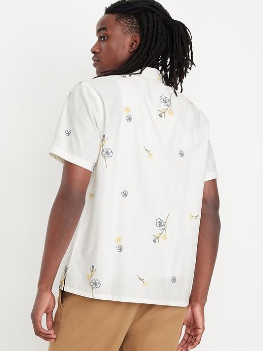 Short-Sleeve Floral Camp Shirt Product Image