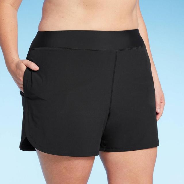 Lands End Womens 5 UPF 50 Swim Shorts - Black 3X Product Image