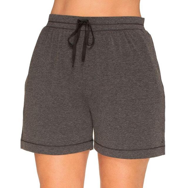 Plus Size Cuddl Duds Essentials Pajama Sleep Shorts, Womens Grey Heather Product Image