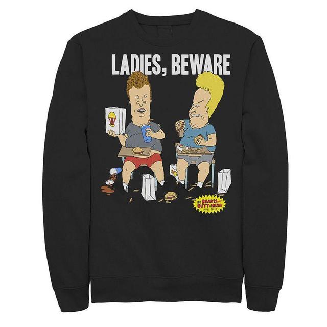 Mens Beavis And Butt-Head Ladies Beware Gluttons Sweatshirt Product Image