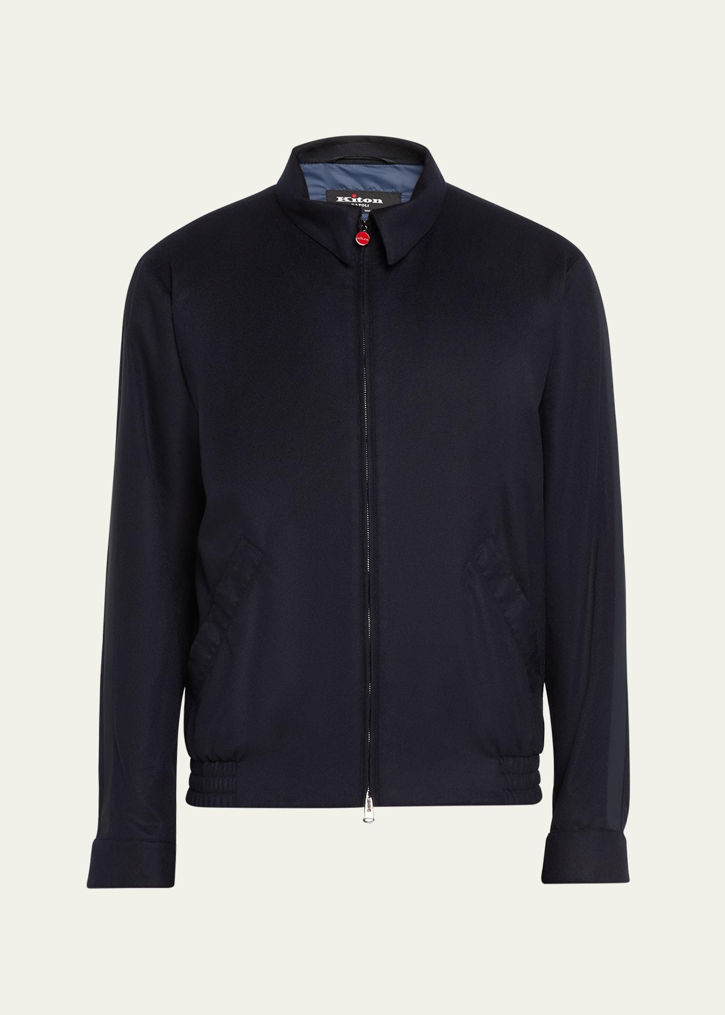 Mens Cashmere Full-Zip Bomber Jacket Product Image