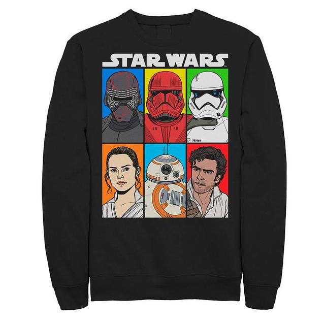 Mens Star Wars The Rise of Skywalker Character Grid Fleece Graphic Top Product Image