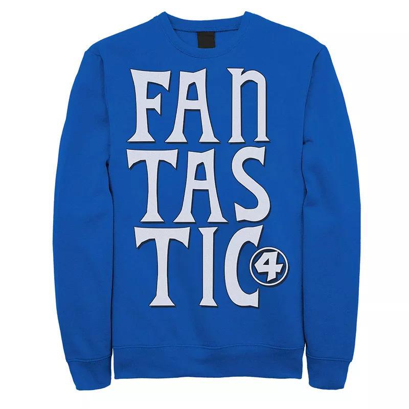 Mens Marvel Fantastic Four Triple Stacked Text Sweatshirt Product Image