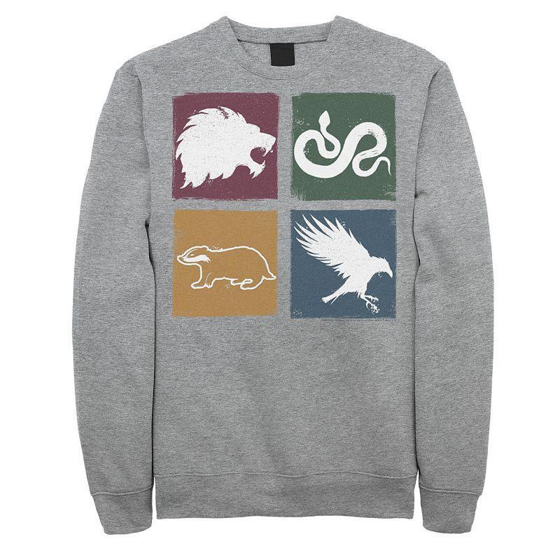 Mens Harry Potter Simple House Crest Box Up Sweatshirt Med Grey Product Image