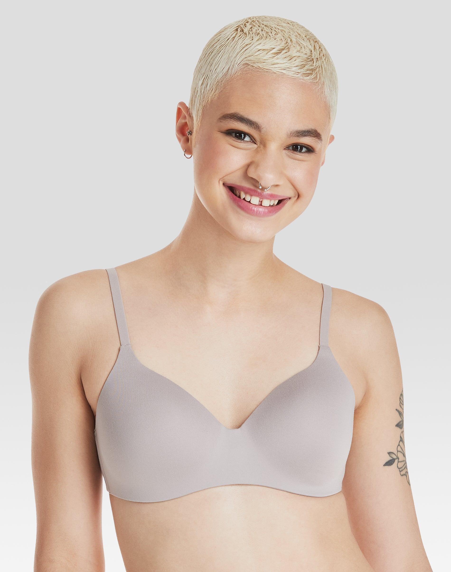 Hanes Womens Concealing Petals Wireless Bra with Convertible Straps White 2XL Product Image