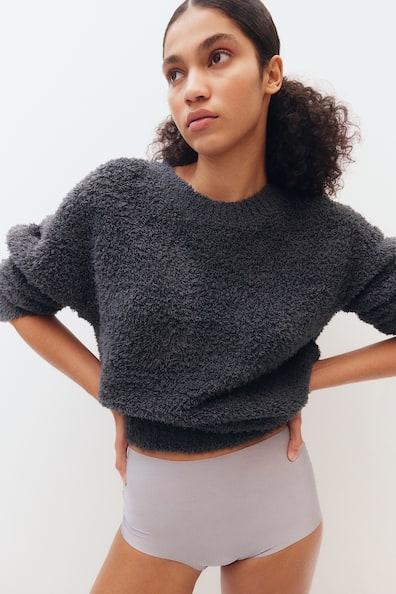 Fluffy-knit Loungewear Top Product Image