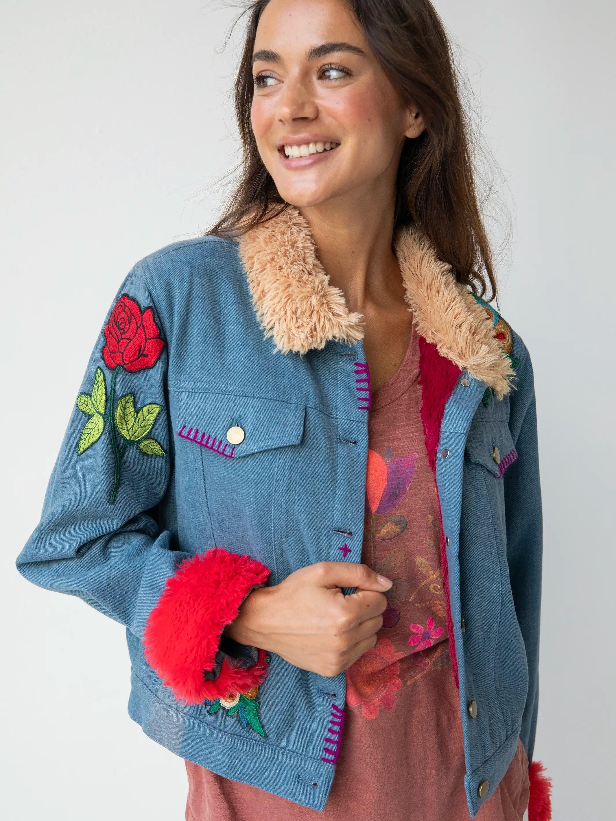 Tara Embellished Jacket - Denim Product Image