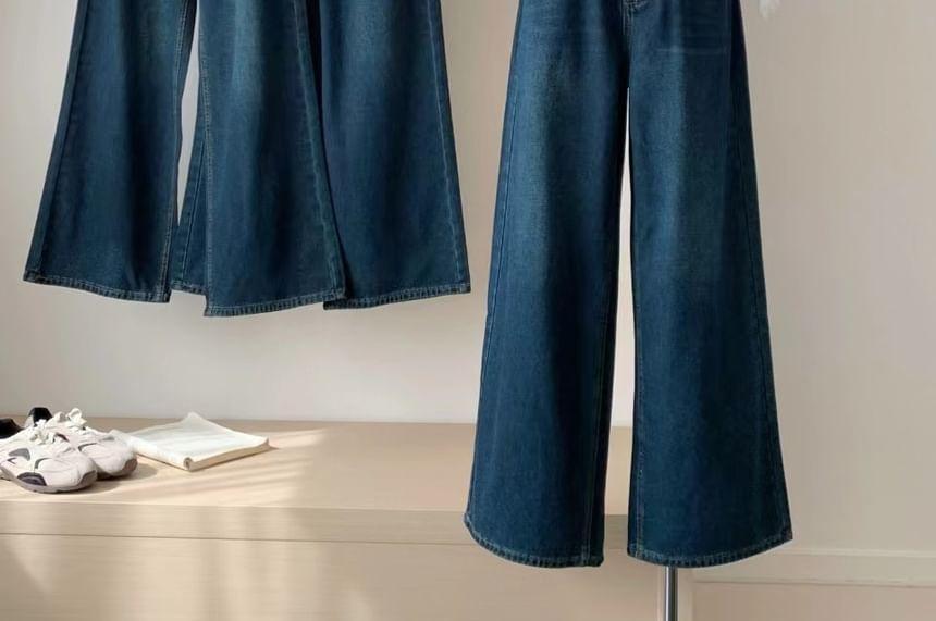 High Rise Washed Wide Leg Jeans Product Image