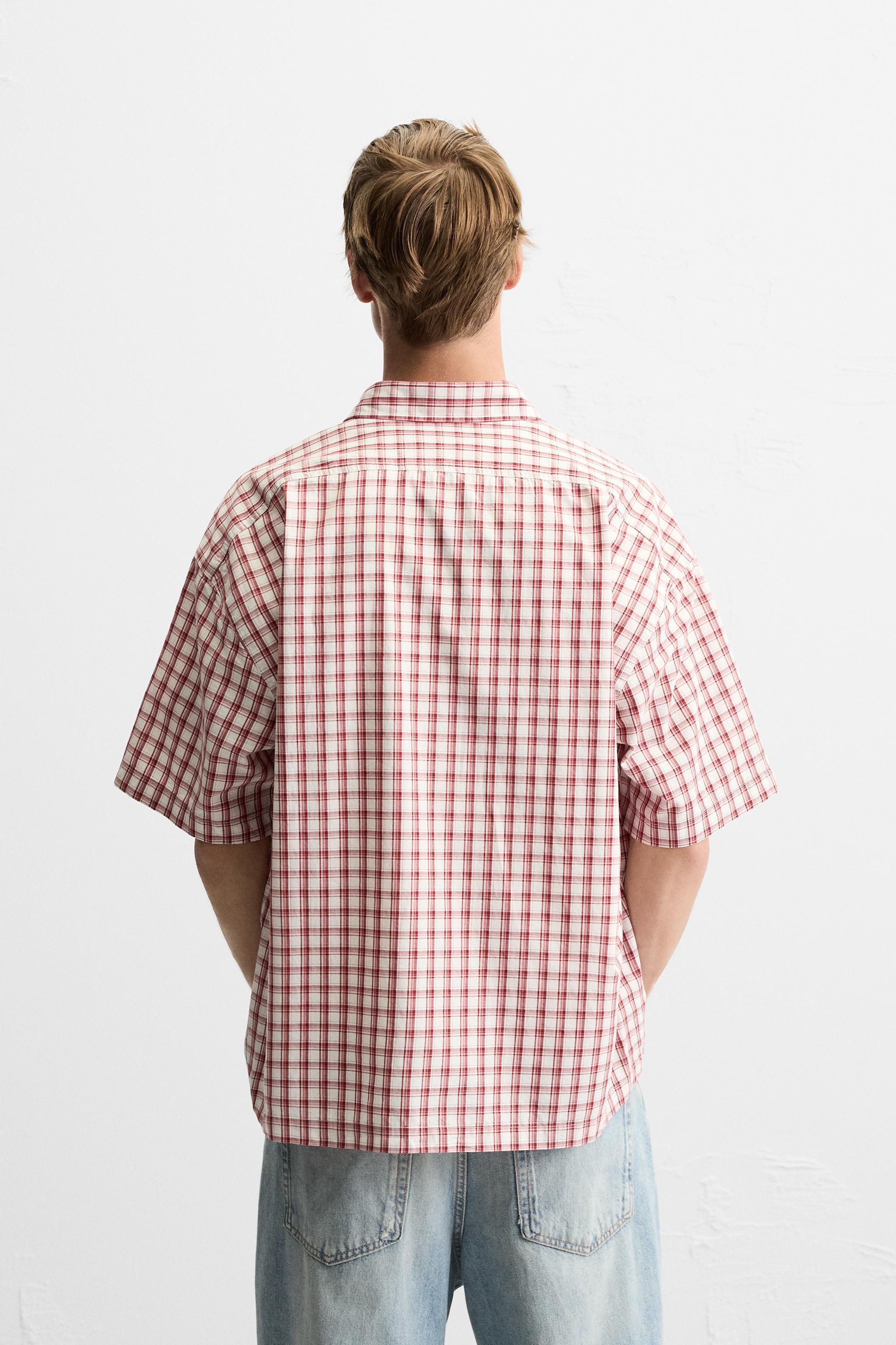 BOXY FIT PLAID SHIRT Product Image