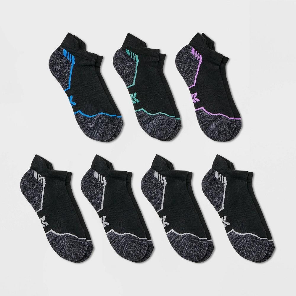 Womens Cushioned Active Striped 6+1 Bonus Pack No Show Tab Athletic Socks - All in Motion Black 4-10 Product Image