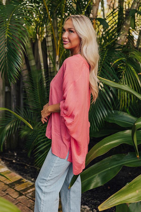 Sun-Kissed Sands Shift Top In Coral Product Image