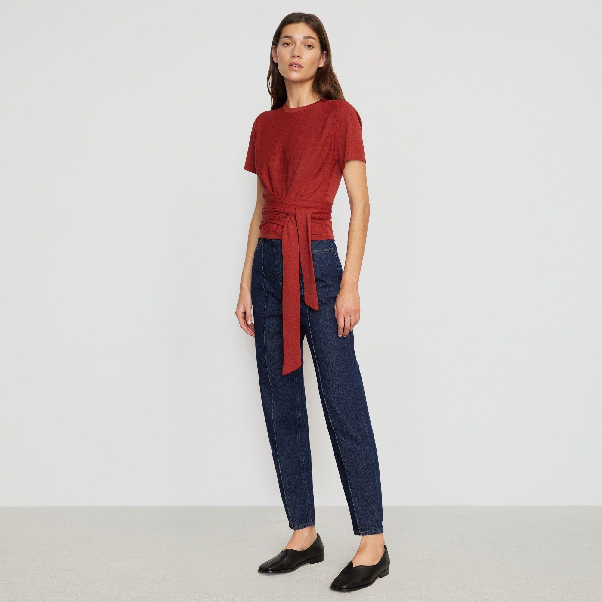 Jude Cropped Tie-Front Top Product Image