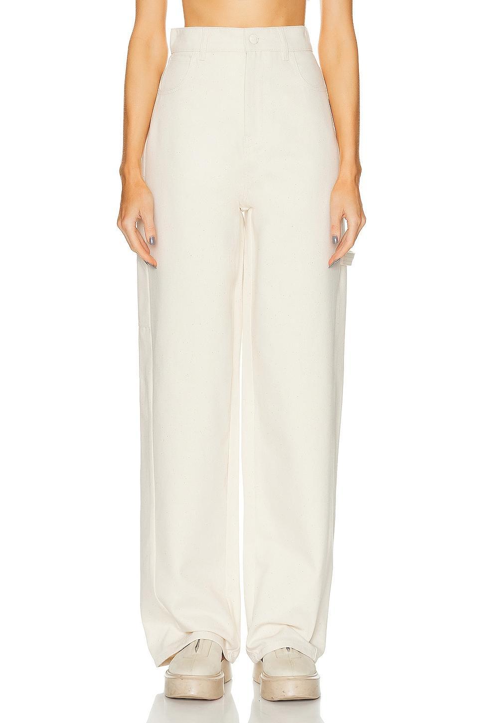 MAX MARA Twill Trousers In Ivory Product Image