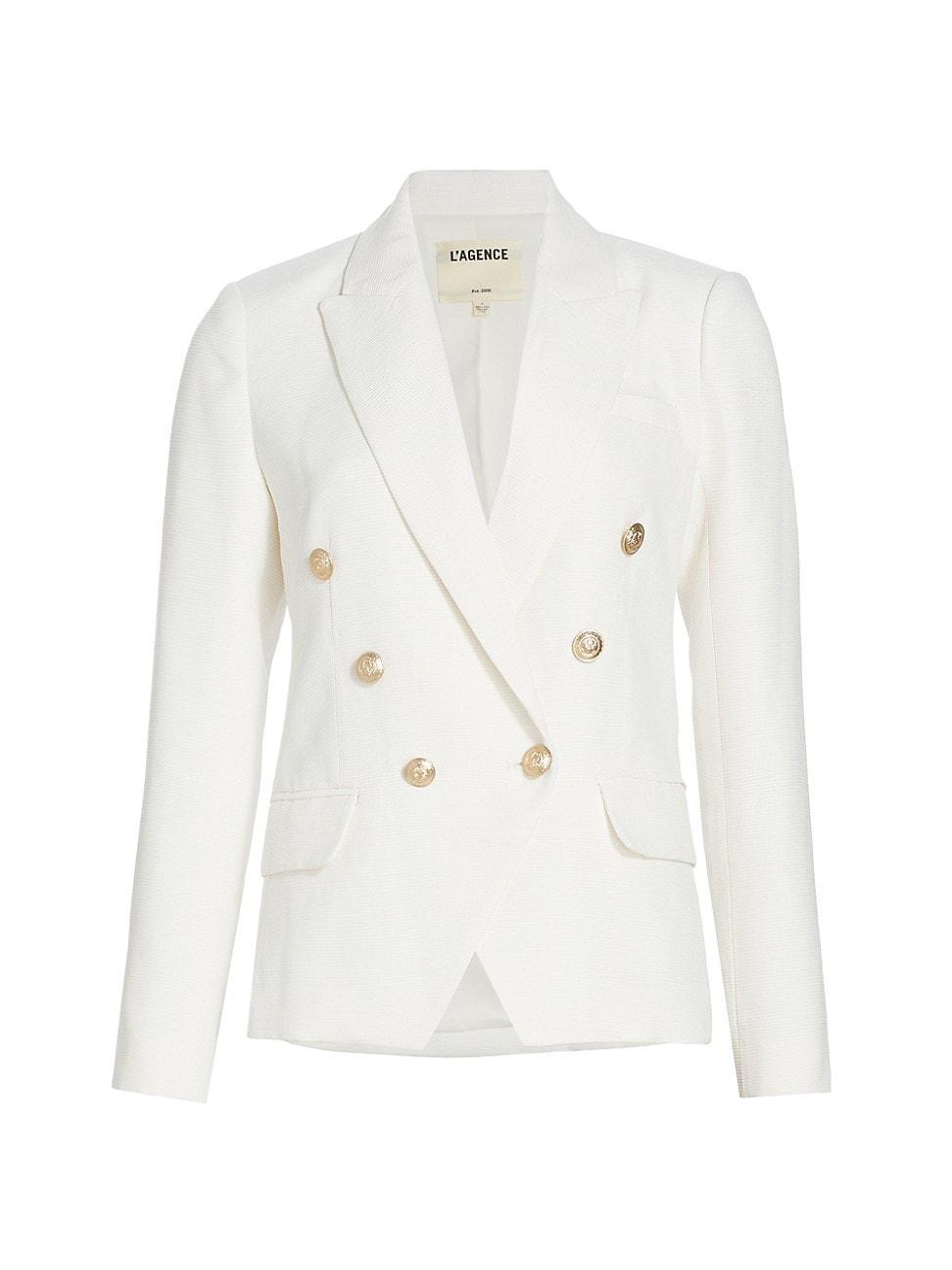 Womens Kenzie Cotton-Blend Double-Breasted Blazer Product Image