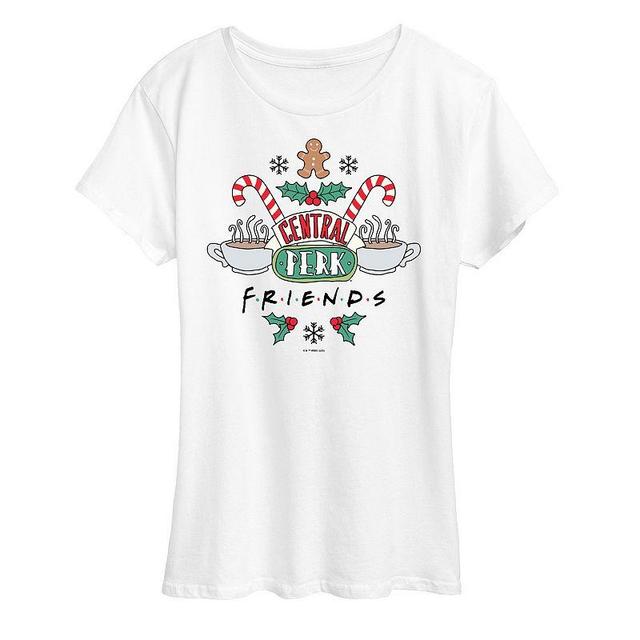 Womens Friends Holiday Central Perk Graphic Tee, Girls Grey Grey Product Image